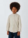 John Lewis Kids' Grandad Collar Shirt, Beige