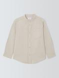 John Lewis Kids' Grandad Collar Shirt, Beige