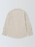 John Lewis Kids' Grandad Collar Shirt, Beige