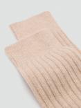 Mango Sweety Long Ribbed Socks, Natural, One Size