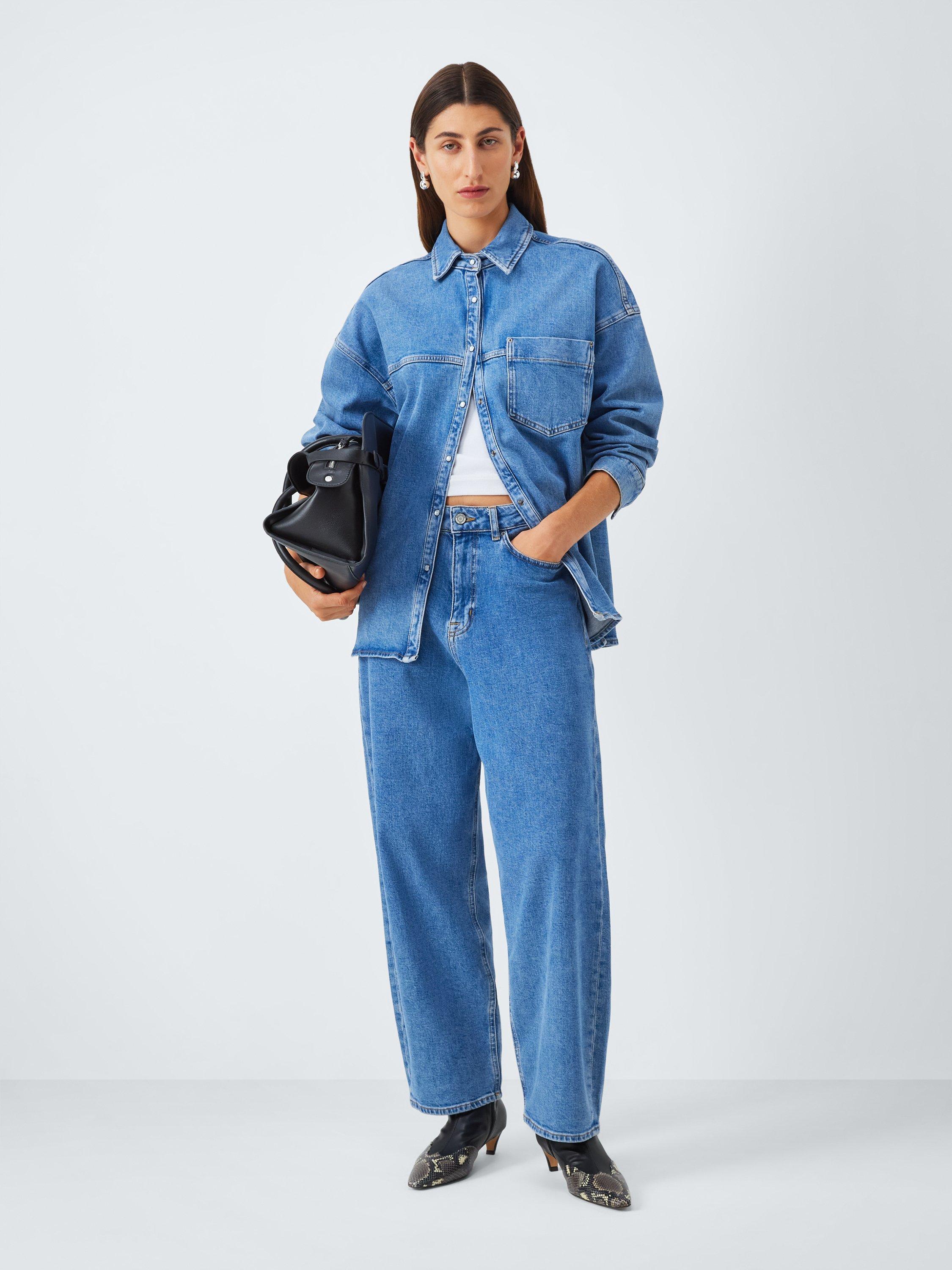 Product image 2 of 7, which shows John Lewis Straight Relaxed Leg Jean, Mid Blue, 14