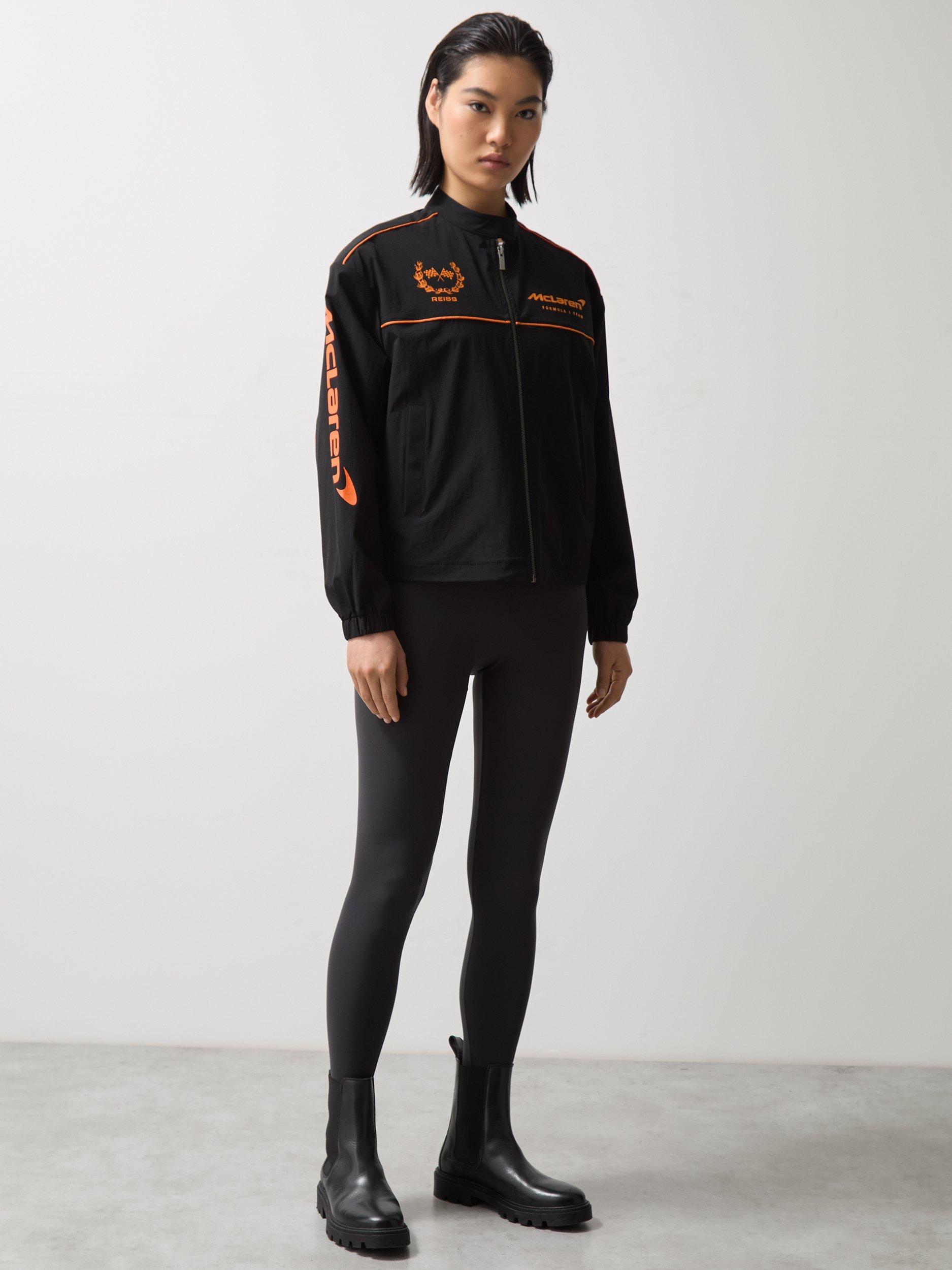 Product image 4 of 5, which shows Reiss x McLaren Printed Short Jacket, Black, L
