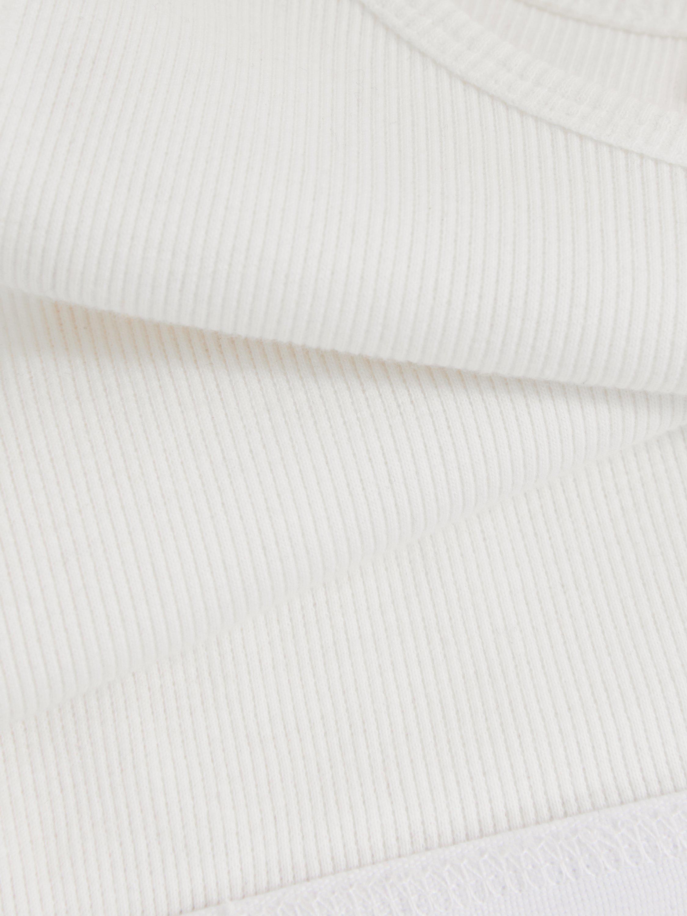 Product image 2 of 5, which shows Reiss x McLaren Cloud Ribbed Cropped Vest Top, White, XS