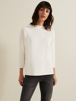 Phase Eight Elise Ribbed Jumper, Ivory, Ivory