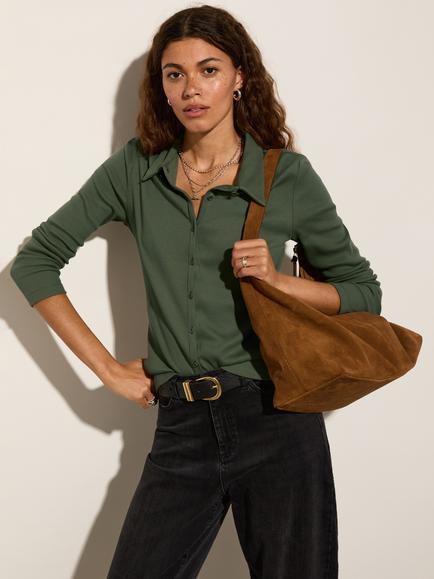 Baukjen Susan Organic Cotton Shirt - view 2, Light Khaki