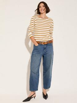 Baukjen Ashley Pure Organic Cotton Stripe Top - view 2, Soft White/Ochre