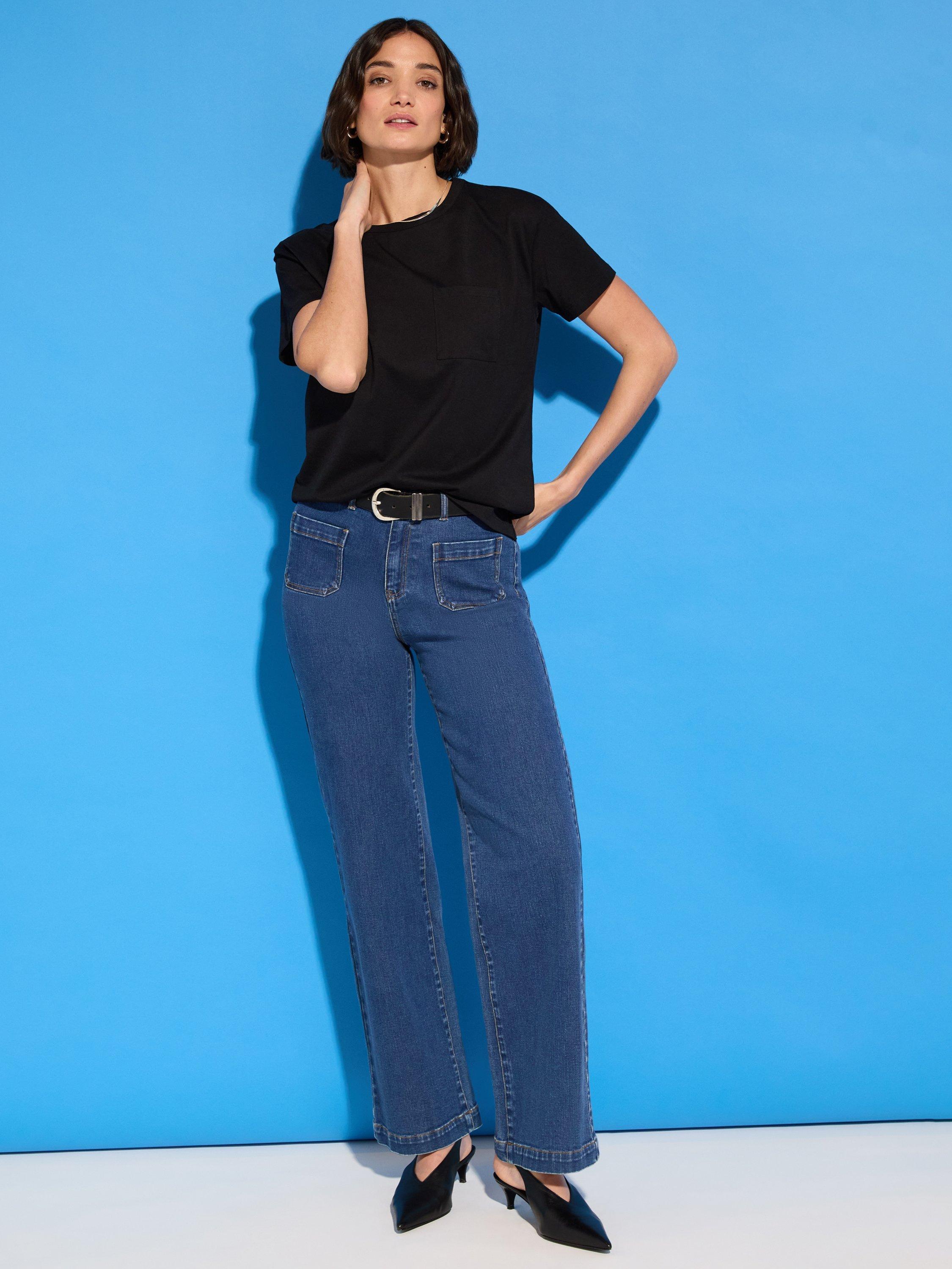 Product image 2 of 4, which shows Baukjen Essential Cotton T-Shirt, Caviar Black, 12