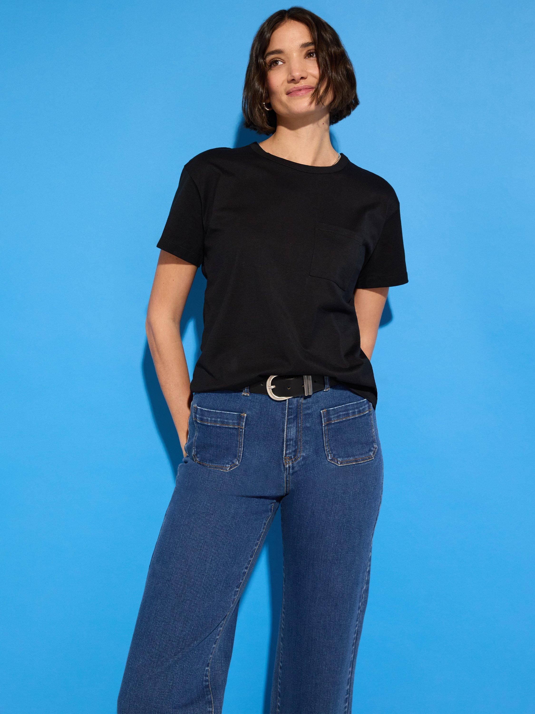 Product image 4 of 4, which shows Baukjen Essential Cotton T-Shirt, Caviar Black, 12