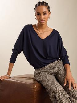 Baukjen Ella V-Neck Top, Classic Navy, Classic Navy