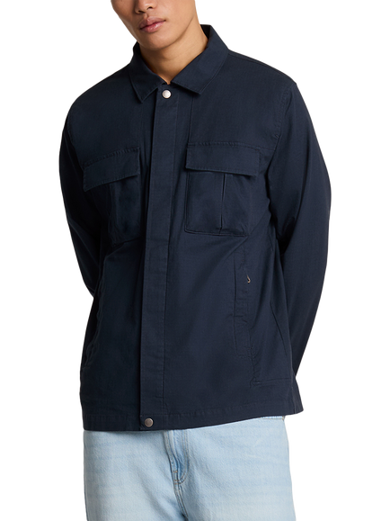 Lyle & Scott Ripstop Overshirt, Dark Navy, Dark Navy