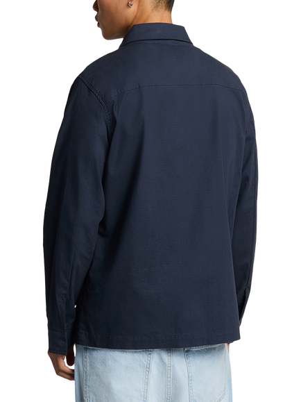 Lyle & Scott Ripstop Overshirt, Dark Navy - view 2, Dark Navy