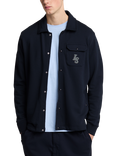 Lyle & Scott Emblem Loopback Collar Track Jacket, Dark Navy