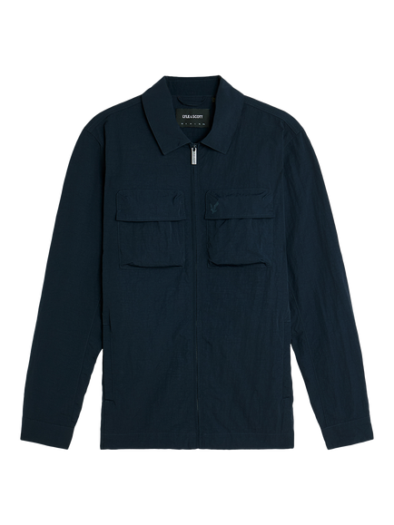 Lyle & Scott Ventilated Overshirt, Dark Navy, Dark Navy