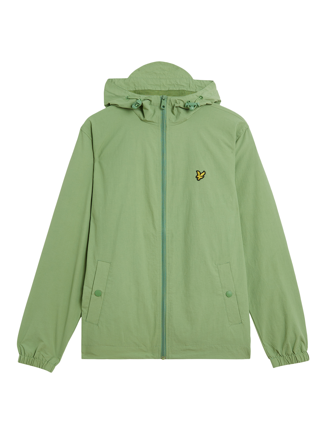 Product image 3 of 6, which shows Lyle & Scott Hooded Zipped Windbreaker Jacket, Smoke Green, XS