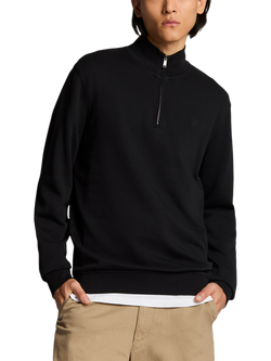 Lyle & Scott Tailored Zipped Overshirt, Jet Black