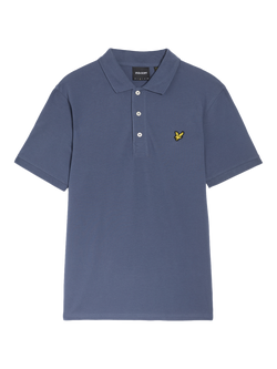 Lyle & Scott Cotton Blend Polo Shirt, Cool Indigo