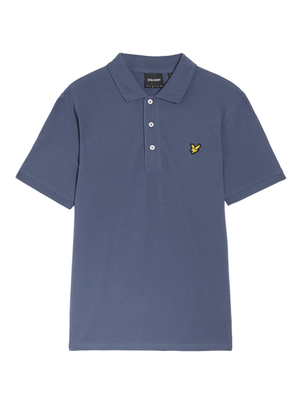 Lyle & Scott Cotton Blend Polo Shirt, Cool Indigo