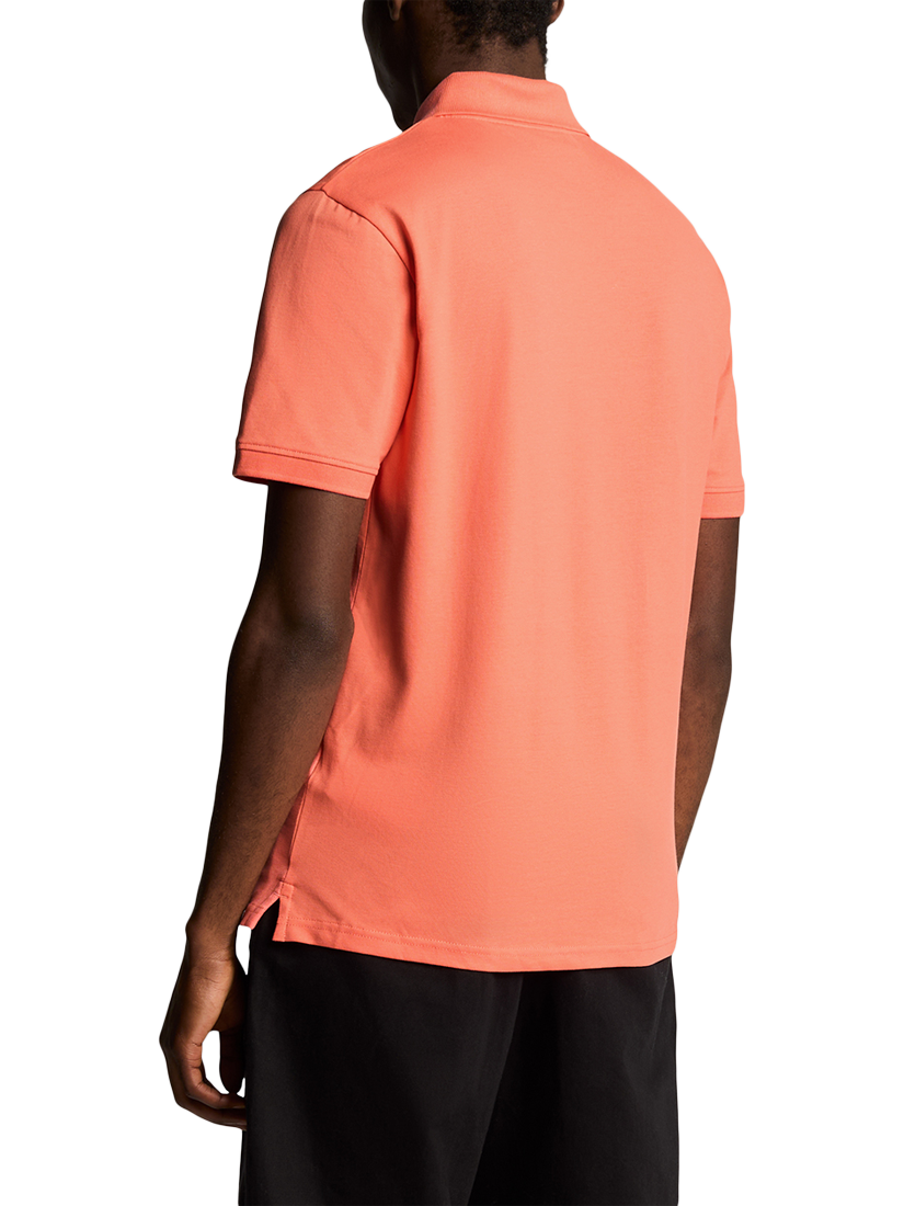 Product image 2 of 5, which shows Lyle & Scott Cotton Blend Polo Shirt, Coral Stand, XS