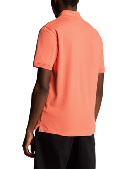 Lyle & Scott Cotton Blend Polo Shirt - view 2, Coral Stand
