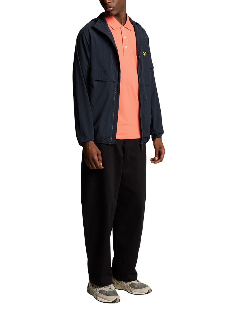 Product image 4 of 5, which shows Lyle & Scott Cotton Blend Polo Shirt, Coral Stand, XS