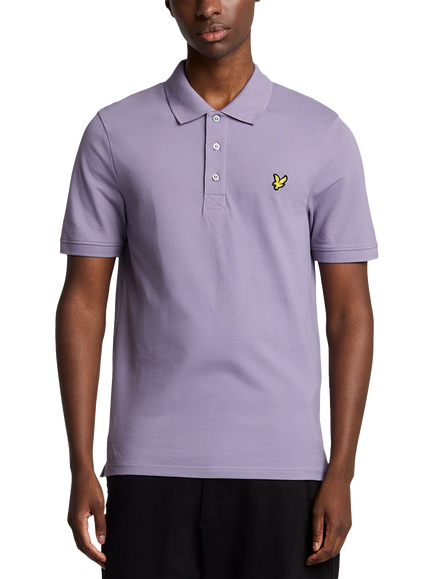 Lyle & Scott Cotton Blend Polo Shirt, Dusk Purple