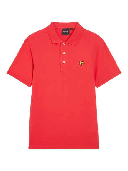 Lyle & Scott Cotton Blend Polo Shirt, Flare Red