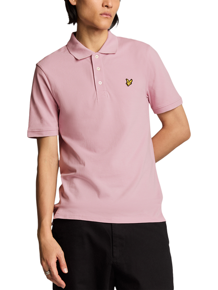 Lyle & Scott Cotton Blend Polo Shirt, Pink Light