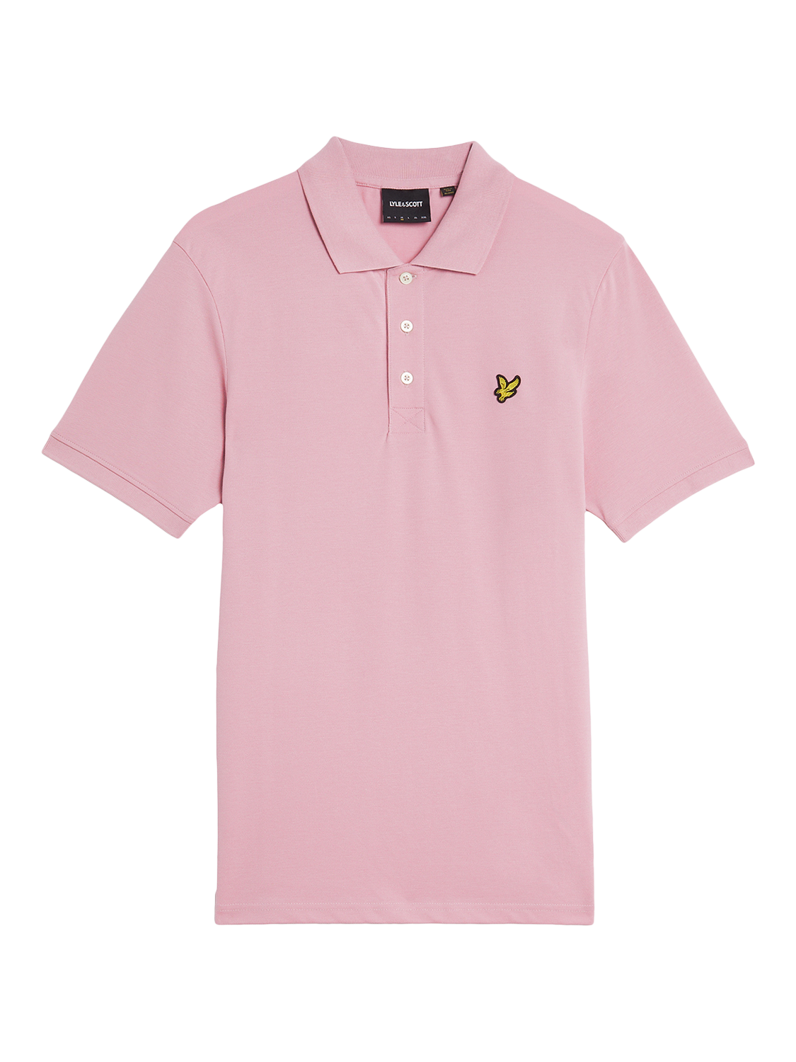 Product image 6 of 6, which shows Lyle & Scott Cotton Blend Polo Shirt, Pink Light, XS