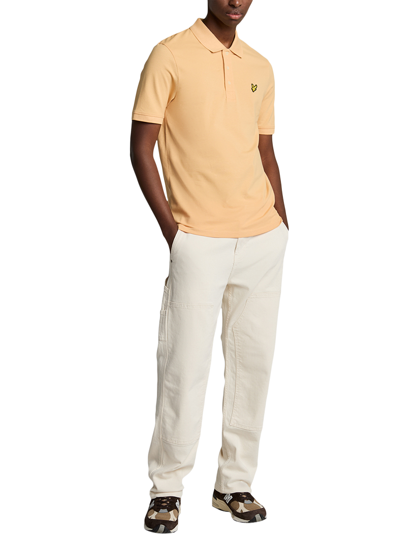 Product image 4 of 5, which shows Lyle & Scott Cotton Blend Polo Shirt, Sherbet, XS
