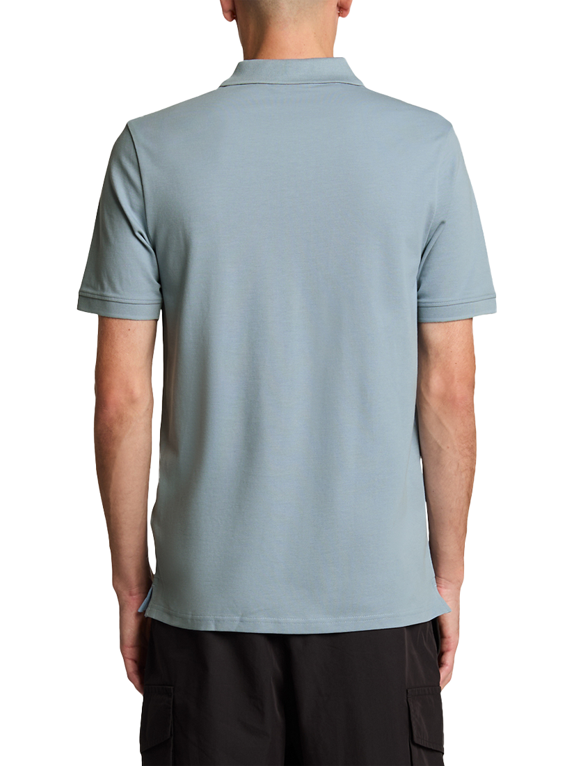 Product image 2 of 5, which shows Lyle & Scott Superfine Cotton Polo Shirt, Blue Ash, XS