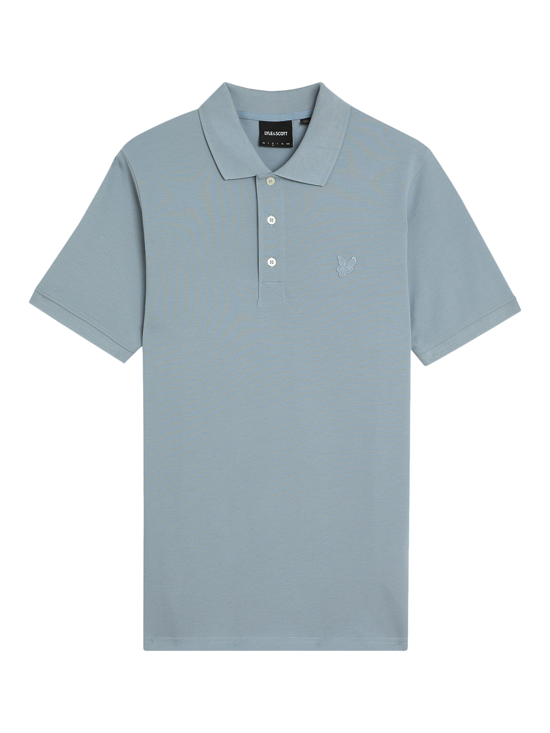 Product image 3 of 5, which shows Lyle & Scott Superfine Cotton Polo Shirt, Blue Ash, XS
