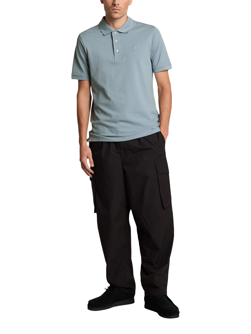 Product image 4 of 5, which shows Lyle & Scott Superfine Cotton Polo Shirt, Blue Ash, XS