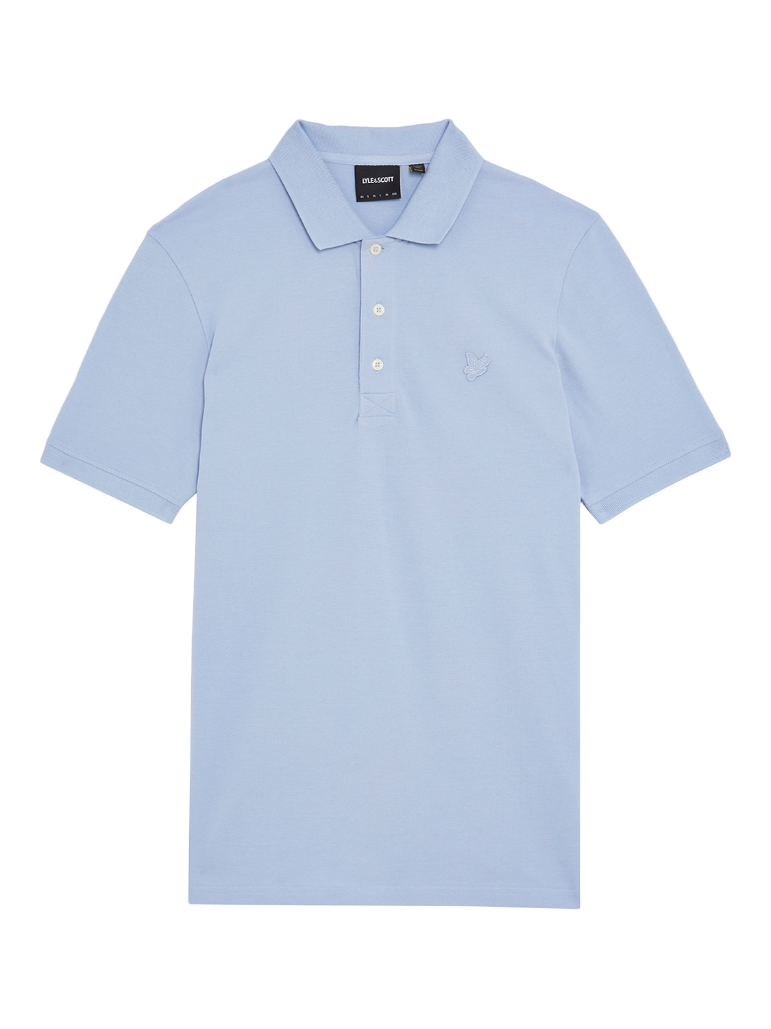 Product image 1 of 1, which shows Lyle & Scott Superfine Cotton Polo Shirt, Brunnera Blue, XS