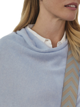 Pure Collection Pure Gassato Cashmere Poncho, Cloud Blue, One Size