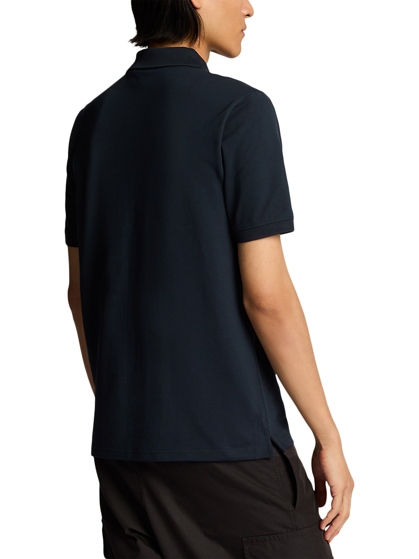 Product image 2 of 5, which shows Lyle & Scott Superfine Cotton Polo Shirt, Dark Navy, XS