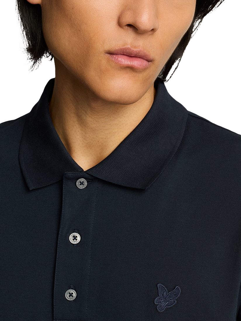 Product image 5 of 5, which shows Lyle & Scott Superfine Cotton Polo Shirt, Dark Navy, XS