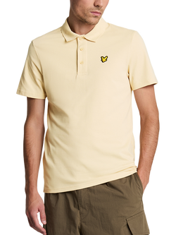 Lyle & Scott Sport Cotton Blend Regular Fit Short Sleeve Polo Shirt, Sesame