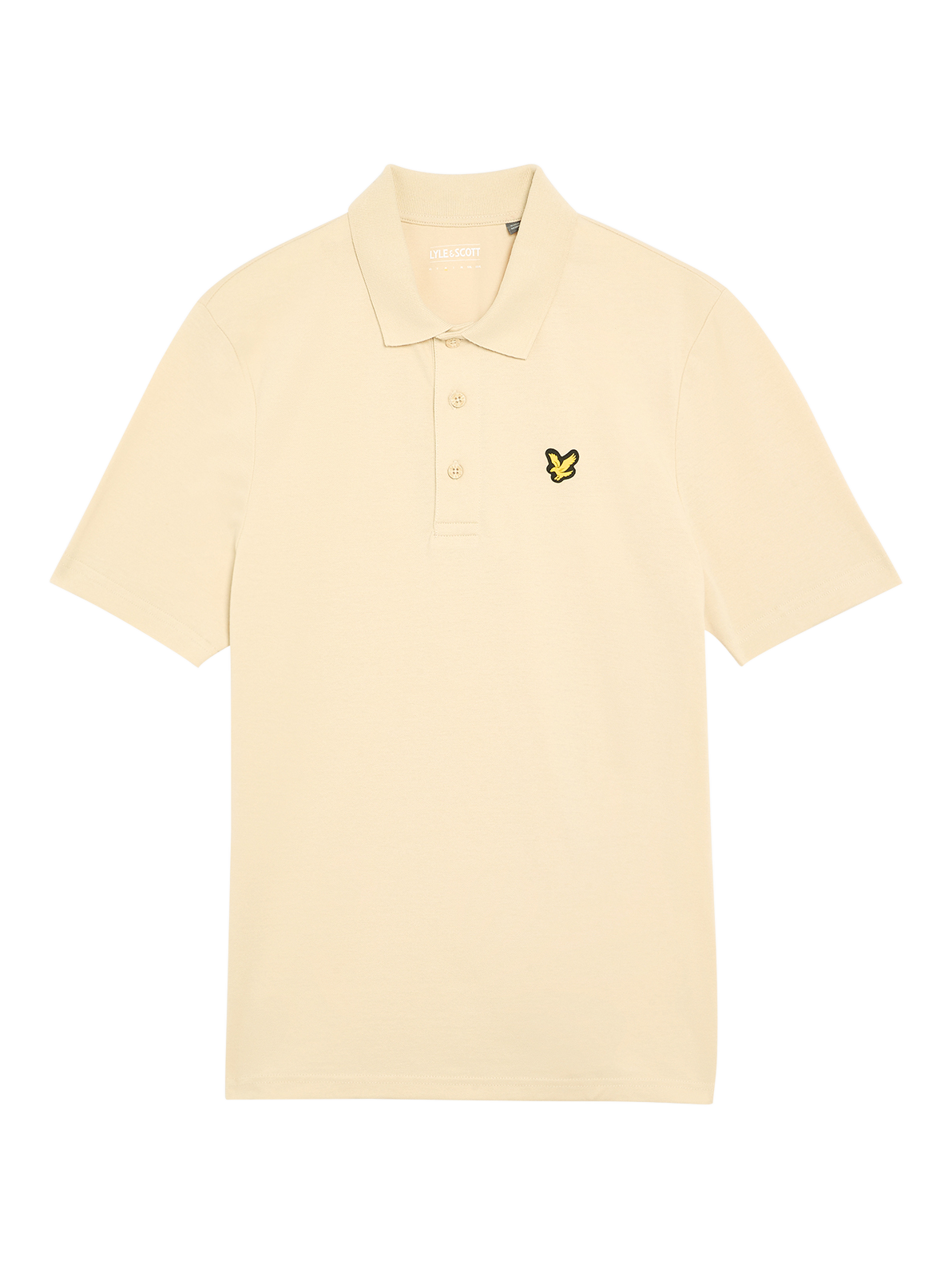Product image 3 of 5, which shows Lyle & Scott Sport Cotton Blend Regular Fit Short Sleeve Polo Shirt, Sesame, XS