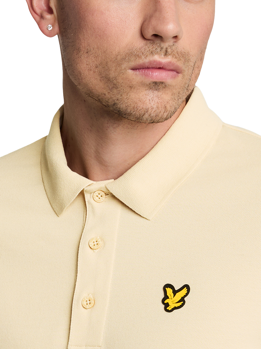 Product image 5 of 5, which shows Lyle & Scott Sport Cotton Blend Regular Fit Short Sleeve Polo Shirt, Sesame, XS