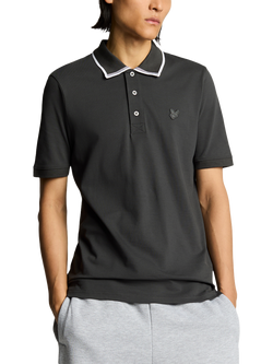 Lyle & Scott Superfine Cotton Tipped Polo Shirt, Gunmetal, Gunmetal