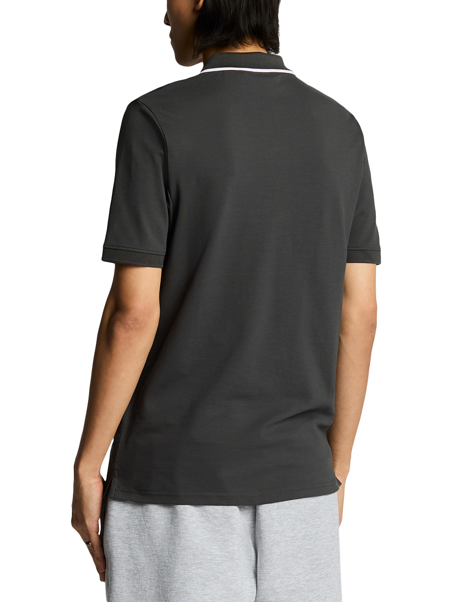 Product image 2 of 4, which shows Lyle & Scott Superfine Cotton Tipped Polo Shirt, Gunmetal, XS