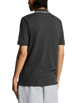 Lyle & Scott Superfine Cotton Tipped Polo Shirt, Gunmetal - view 2, Gunmetal