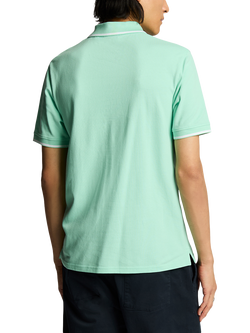 Lyle & Scott Regular Fit Tipped Polo Shirt - view 2, Aquamarine/White