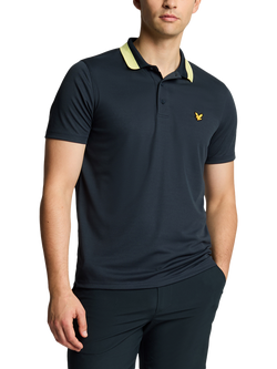 Lyle & Scott Tipped Polo Shirt, Navy/Solarmarker