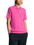 Lyle & Scott Regular Fit Tipped Polo Shirt, Fuschia/White