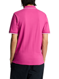 Lyle & Scott Regular Fit Tipped Polo Shirt, Fuschia/White