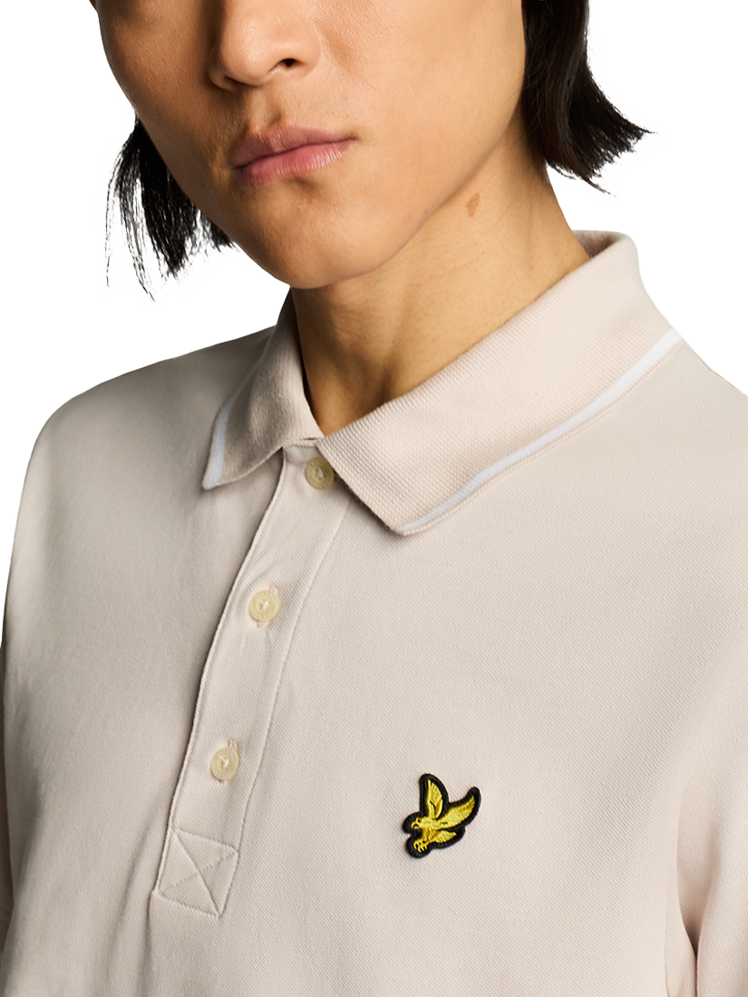 Product image 5 of 5, which shows Lyle & Scott Tipped Polo Shirt, Pink Salt/White, XS