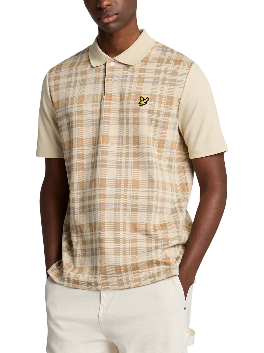 Product image 1 of 5, which shows Lyle & Scott Tartan Polo Shirt, Luna, XS