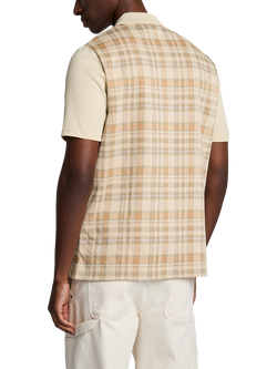 Lyle & Scott Tartan Polo Shirt, Luna - view 2, Luna