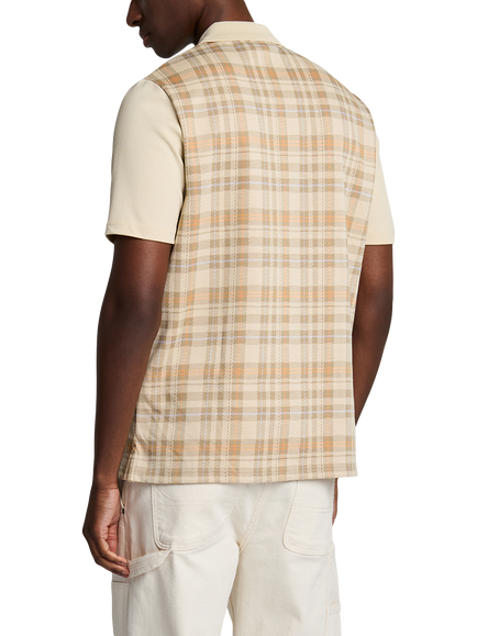 Lyle & Scott Tartan Polo Shirt, Luna - view 2, Luna